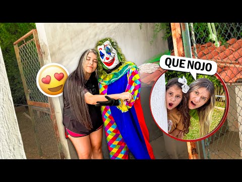 WE FOUND THE CLOWN HUGGING LARISSA! *we recorded it secretly