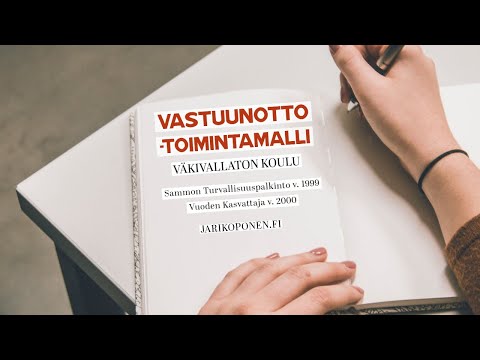 Väkivallaton koulu Vastuunotto-toimintamallilla