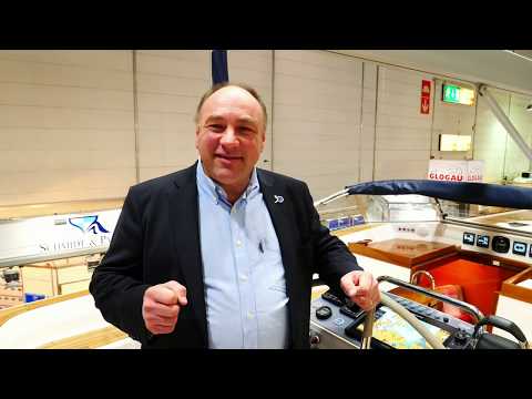 New Hallberg Rassy 57 shown by CEO Magnus Rassy, Boat Show Dusseldorf 2019