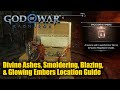 God of War Ragnarok Divine Ashes, Smoldering, Blazing, and Glowing Embers Location Guide
