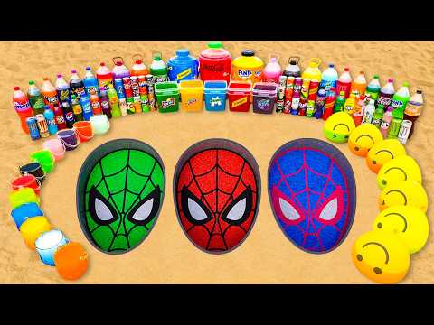How to make Spiderman Family with Spiderman, Green and Blue Spiderman, Fanta, Coca Cola vs Mentos