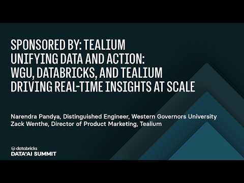Watch: Real-Time Student Data Orchestration: WGU's Databricks and Tealium Integration