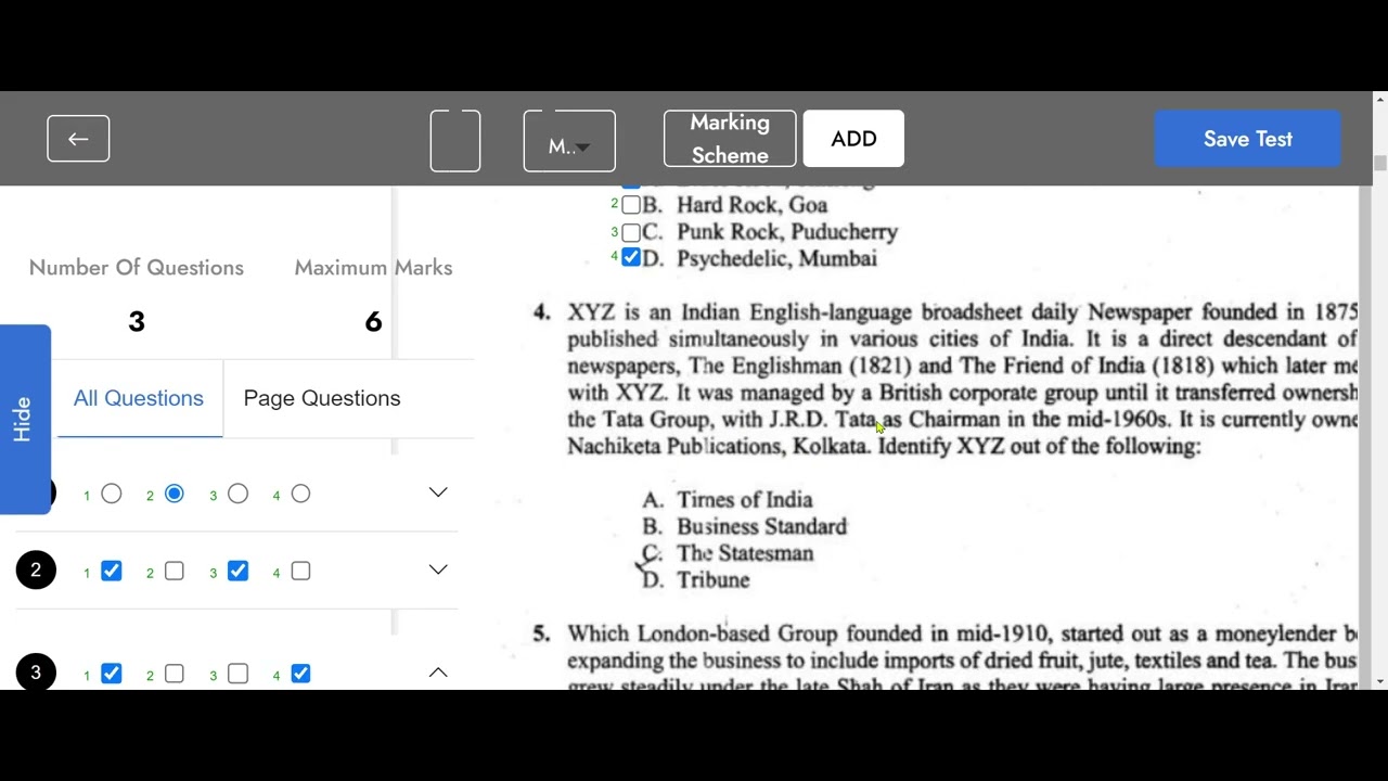 Teacher  Points to remember while creating test https://pdfmock.com/home