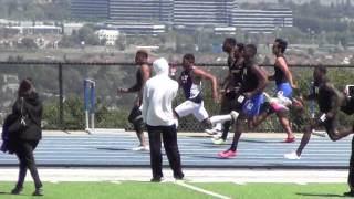 John McDonald and Asa Allen finish 1-2 in the 100m Dash