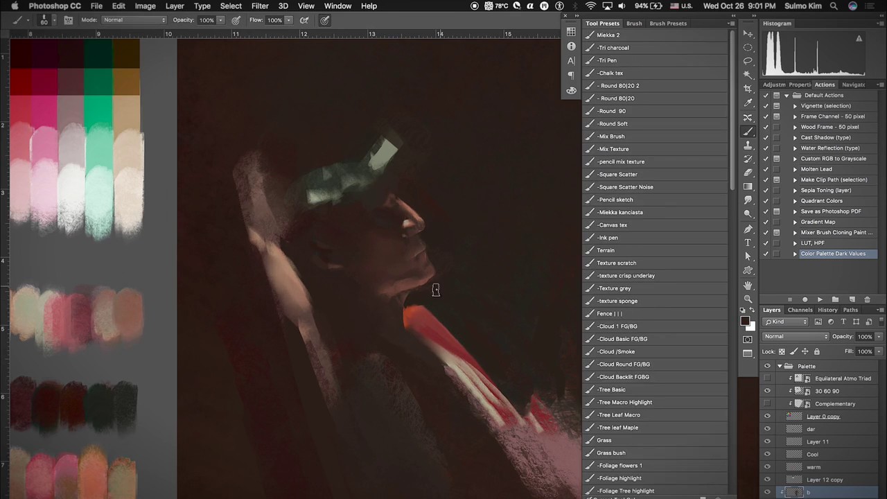 Brainstorm School  DC1   Live Model Color Painting Tips   VisualPops HD