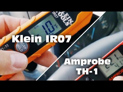 Klein IR07 Infrared Thermometer / Amprobe TH-1 RH/ Temperature Probe Quick Review
