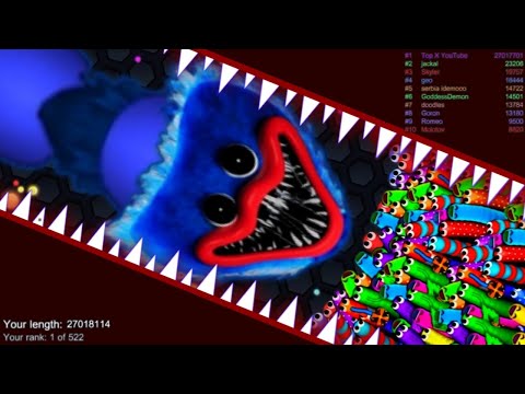 Slither.io A.I. Huggy Wuggy Vs Pro Snakes - Epic Skin Slitherio Vip Best Gameplay - Infinity Score