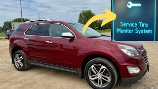 “Service tire monitor system” warning in Chevy Equinox