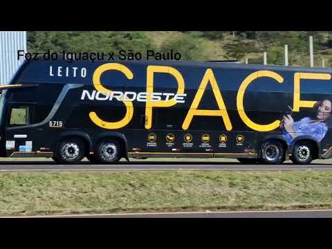 Movimento de belos ônibus interestadual na BR 277 Matelandia pr 