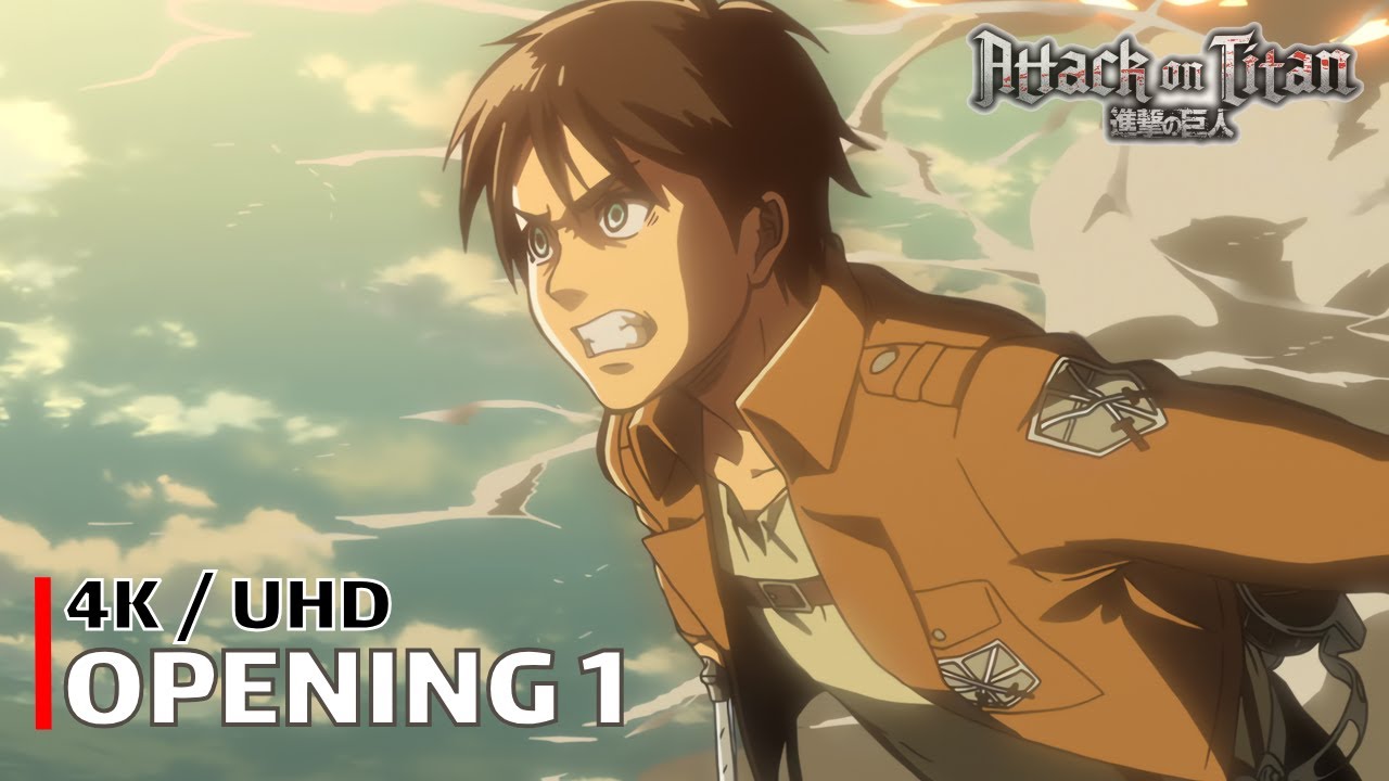 Attack on Titan - Opening 1 【Guren no Yumiya】 4K / UHD Creditless | CC