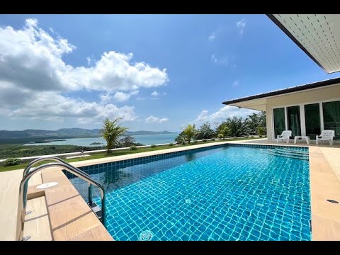 Amazing 180 Degree Sea Views - 3 Bedroom Pool Villa with Extra Buildable Land for sale in Takua Thung