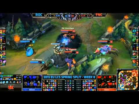 ROCCAT vs Fnatic - HIGHLIGHTS - EU LCS Spring 2015 - W8D1 - Season 2015 - League of Legends