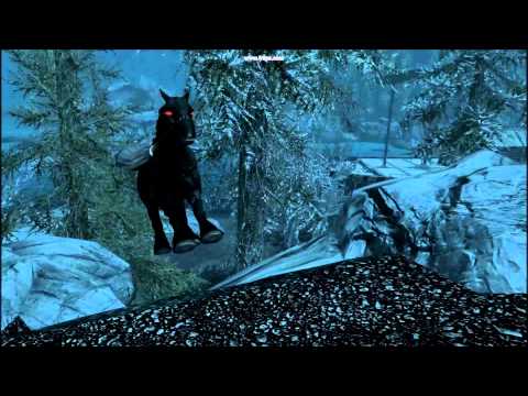 A Telvanni wizard tries to ride a horse