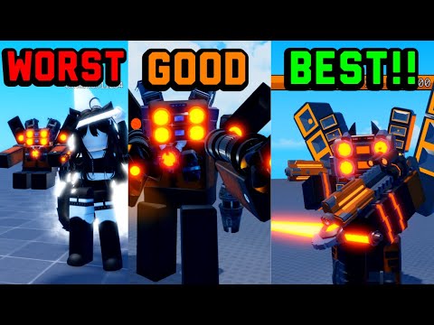 Every Titan boombox ranked from worst to best in super box siege defense roblox