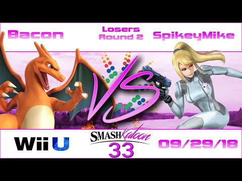 Bacon (Charizard) vs. SpikeyMike (ZSS) - Losers Rd 2 - Smashkatoon 33 WiiU