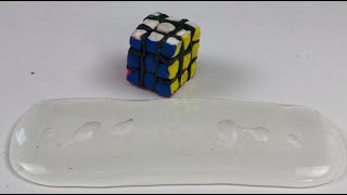 MIXING RUBIK&#39;S CUBE CLAY SCULPTURE INTO SLIME - THE BEST BUBBLE POP EVER - MOST SATISFYING SLIME