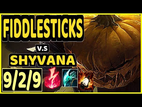 FIDDLESTICKS vs SHYVANA - 9/2/9 KDA JUNGLE CHALLENGER GAMEPLAY - NA
