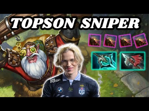 🔥 TOPSON Sniper Midlane Highlights EZ Game 🔥 Sniper By Topson Disperser Build - Dota 2