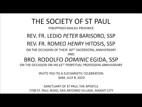 Sambuhay TV Mass | 60th Sacerdotal Anniversary of Fr. Ledio Barisoro, SSP and Fr. Romeo Hitosis, SSP