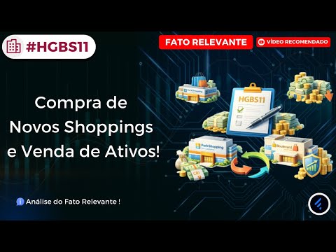 Thumbnail do vídeo: #HGBS11: Compra de Novos Shoppings e Venda de Ativos. Expansão Estratégica!