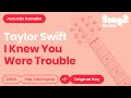 Taylor Swift - I Knew You Were Trouble (Karaoke Acoustic)
