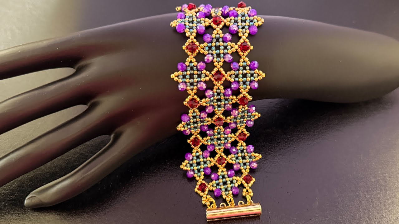 Stained Glass Party Wear Bracelet || Super Easy Tutorial #beadedbracelet 