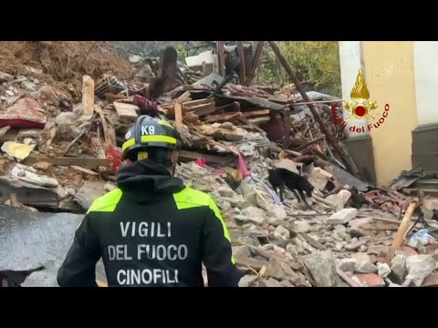 Italian emergency services search for missing people after rain triggers mudslide | AFP