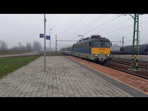 431 078-as Szili érkezik a 687-es Szamos EC-vel Hajdúszoboszlóra