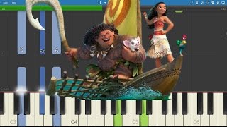 How to play An Innocent Warrior - EASY Piano Tutorial - Moana Soundtrack - Te Vaka