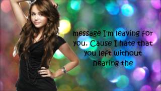 Miley Cyrus I Hope You Find It [Lyrics On Screen]