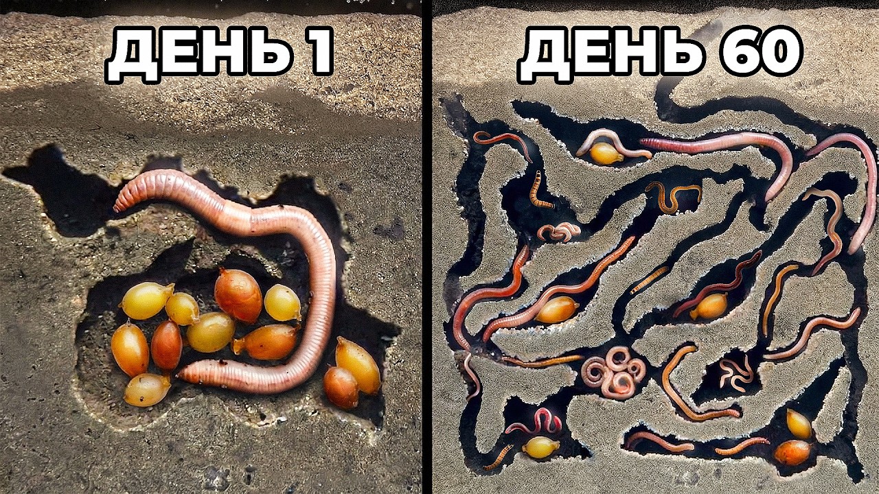 Я Заселил Колонию Червей В Стеклянный Дом И Вот, Что Случилось За 60 Дней