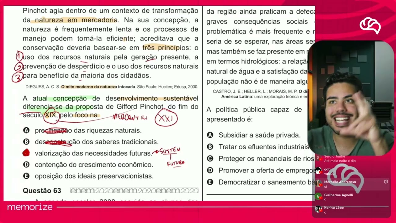 Resolução em Vídeo — Questão 62 ENEM 2020 PPL