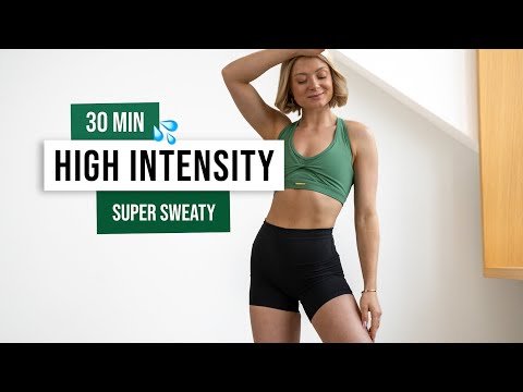 30 MIN KILLER HIIT Workout - All Standing - No Equipment - SUPER SWEATY - No Talking Home Workout
