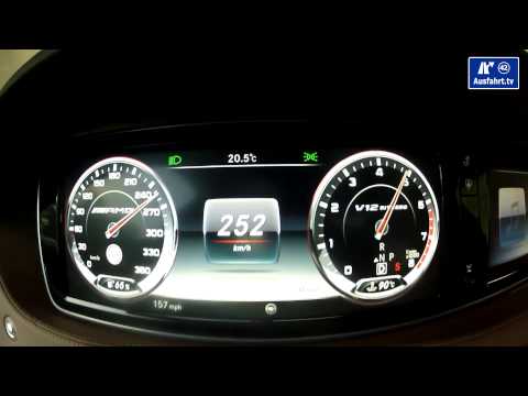 2014 Mercedes Benz S65 AMG (V222)  0-257 km/h Beschleunigung 0-160 mph acceleration Tachovideo