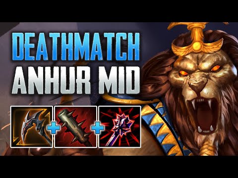 TEAM DEATHMATCH! Anhur Mid Gameplay (SMITE Conquest)