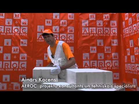 Celtniecības bloki AEROC EcoTerm Plus 500, 375, 300mm  bez siltināšanas.