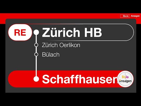 SBB Ansagen | RE Zürich HB - Schaffhausen | RABe 512 | BoJa Ansagen