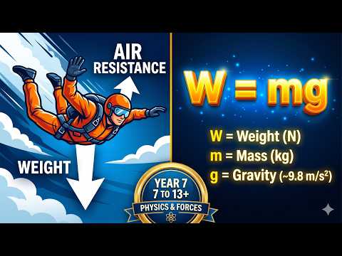Terminal Velocity & Weight (W = mg)