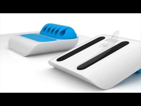 Gumbite Stoppi Desktop Cable Manager - White/Grey