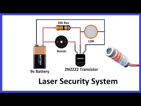 laser security alarm project without ldr|    how to make laser security Alarm using SCR -1KM range