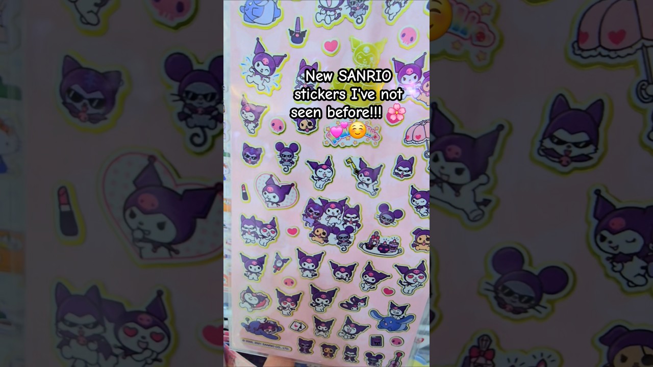 Look!!!! These SANRIO stickers are super adorable! #cinnamoroll #kuromi #viralshorts #shortsviral