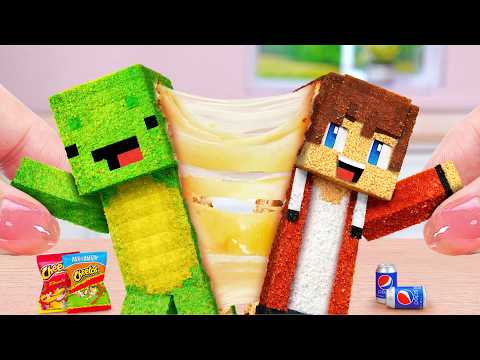 Best Of Mini Food 🍟 How To Make JJ & Mikey Shaped Cheese Chicken 🍝 Tina Mini Cooking