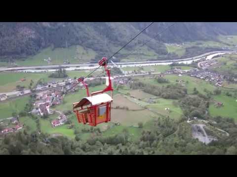 Luftseilbahn Silenen - Chilcherberge Talfahrt - Cable Car Switzerland