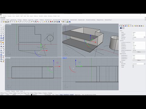 Videocorso RHINO 7 - 04 - Disegnare con Precisone CAD, Osnap, Orto, Planar, Gumball, Registra Storia