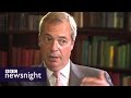 Nigel Farage Kertoo EU:sta ja Pakolaiskriisistä