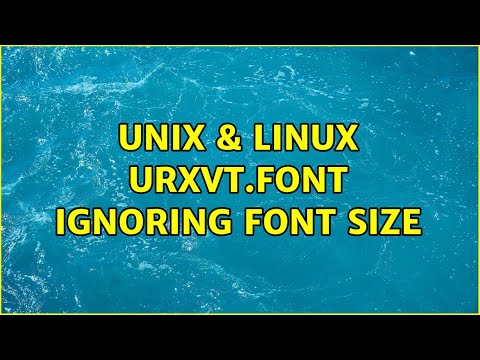 Unix & Linux: URxvt.font ignoring font size