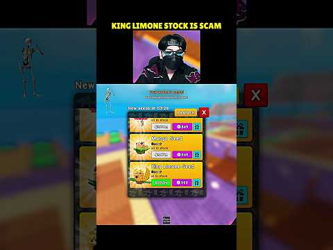 King Limone Stock is Scam at Admin Abuse Plants vs Brainrots 😱😡 #roblox #plantsvsbrainrots