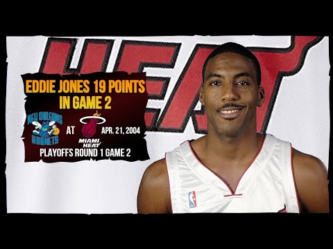 Eddie Jones 19pts - New Orleans Hornets @ Miami Heat - 1st Round Game 2 - Playoffs 2004
