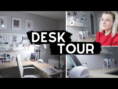 Nail Desk Tour | How I Set Up and Organize My Nail Area At Home + Giveaway