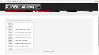 DraftPickLottery com   RBL 1972 Draft Lottery